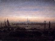 Greifswald in Moonlight Caspar David Friedrich